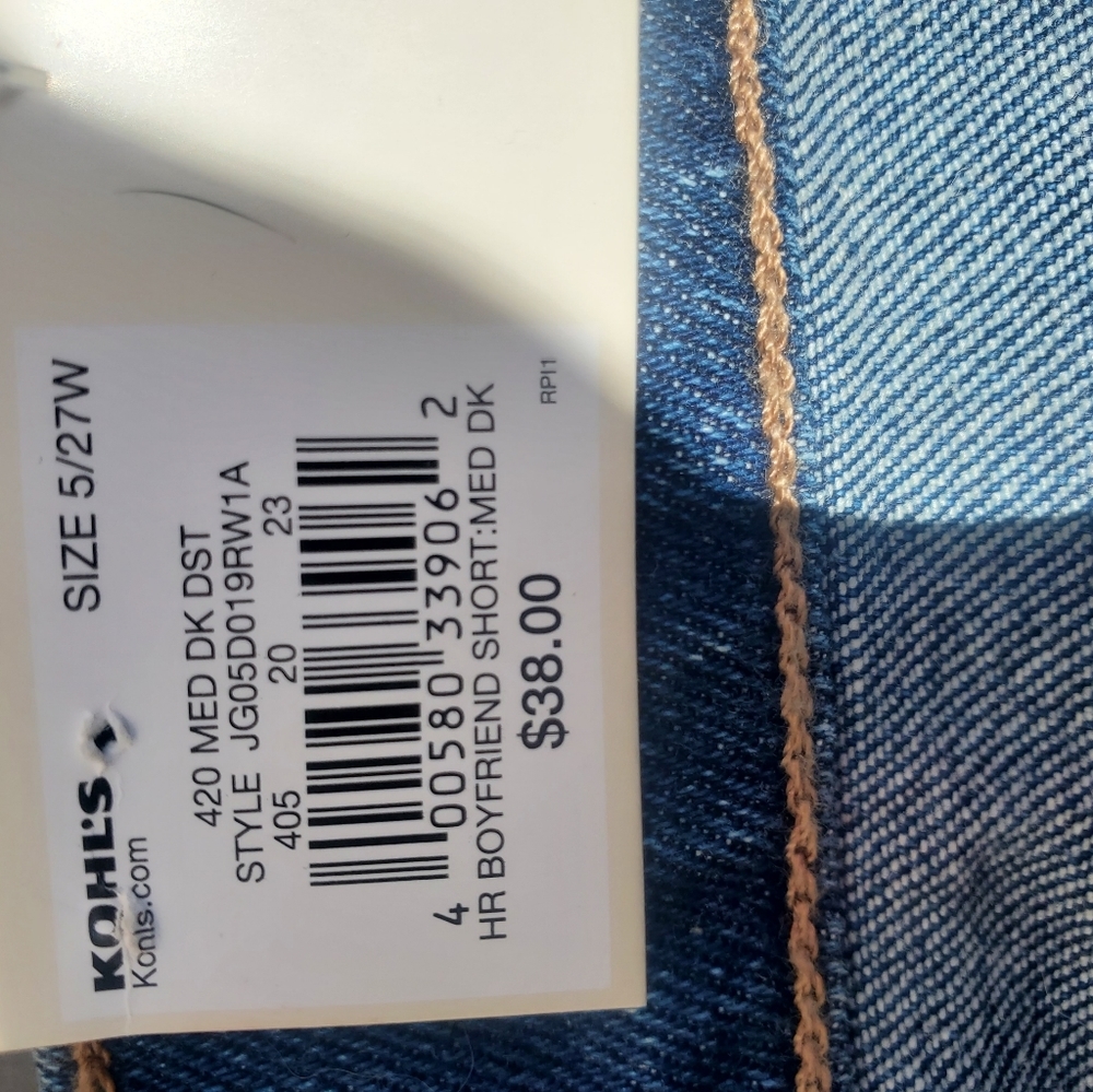 SO Brand HighRise Boyfriend Midi Jean Shorts Size 5/27 W NWT - Picture 5 of 6